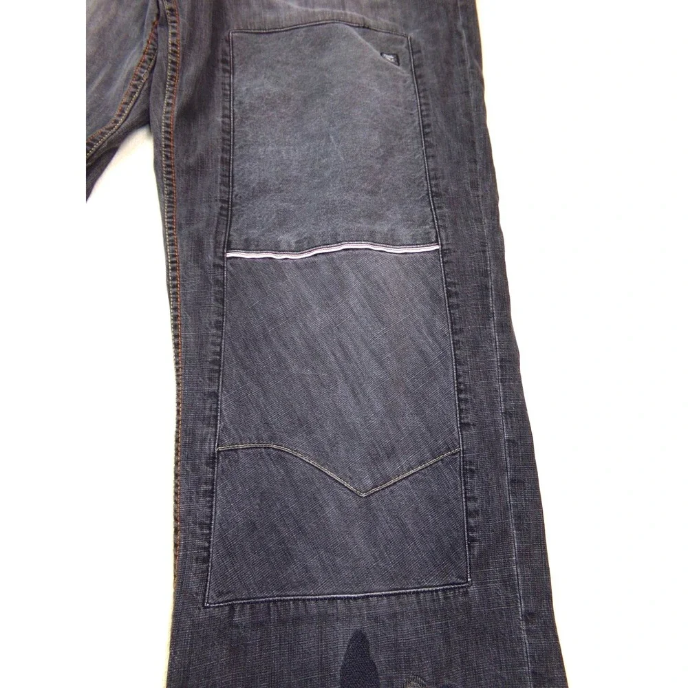 Pepe Jeans London Mens Size 40x33 Gray Distressed Patchwork Y2K‎